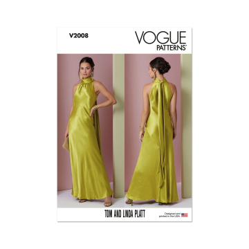 Naaipatroon Vogue 2008 jurk, maat 40-48, Dui/En/Fr