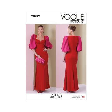 Naaipatroon Vogue 2009 jurk, maat 34-42, Dui/En/Fr