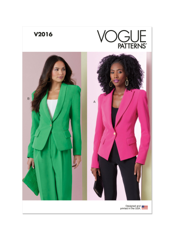 Naaipatroon Vogue 2016 jas, maat 42-50, Dui/En/Fr