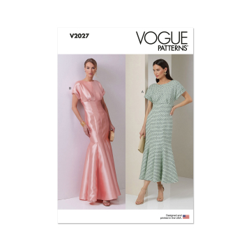 Naaipatroon Vogue 2027 Jurk, maat 40-48 Dui/En/Fr