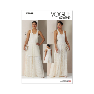 Naaipatroon Vogue 2028 Jurk, maat 32-40 Dui/En/Fr
