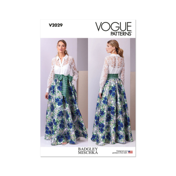 Naaipatroon Vogue 2029 Jurk, maat 34-42 Dui/En/Fr