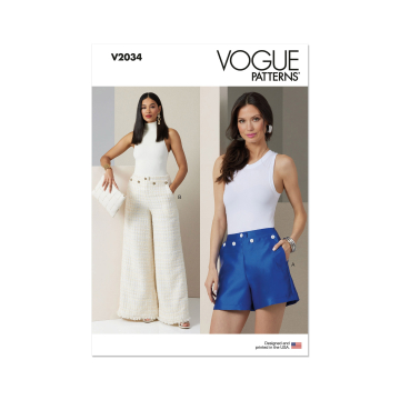 Naaipatroon Vogue 2034 Shorts/Broek, maat 44-52 Dui/En/Fr