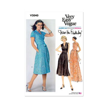 Naaipatroon Vogue 2040 Vintage Jurk, maat 42-50 Dui/En/Fr