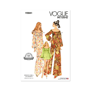 Naaipatroon Vogue 2041 Vintage Jumpsuit, maat S-L Dui/En/Fr