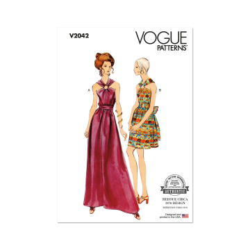 Naaipatroon Vogue 2042 Vintage Jurk, maat 34-42 Dui/En/Fr