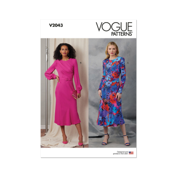 Naaipatroon Vogue 2043 Dames Jurk, maat 32-40 Dui/En/Fr