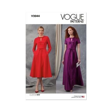 Naaipatroon Vogue 2044 Dames Jurk, maat 34-42 Dui/En/Fr