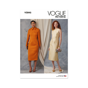 Naaipatroon Vogue 2045 Dames Jurk, maat 44-52 Dui/En/Fr