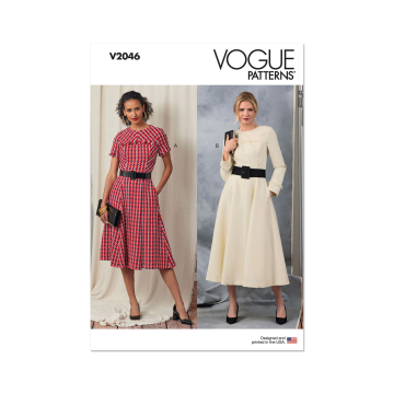 Naaipatroon Vogue 2046 Dames Jurk, maat 40-48 Dui/En/Fr