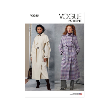 Naaipatroon Vogue 2055 Dames Trench Coats, maat 34-42 Dui/En/Fr