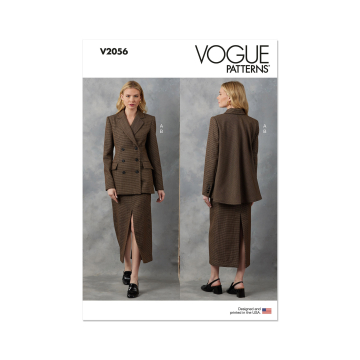 Naaipatroon Vogue 2056 Dames Jas en Rok, maat 44-52 Dui/En/Fr