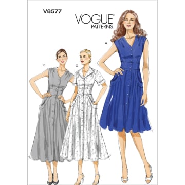 Vogue femmes Patron de couture facile 9252 Princesse Couture High Low robes 