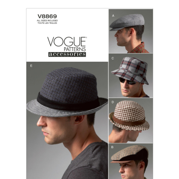 Pattern Vogue 8869 hoeden, Dui/En/Fr