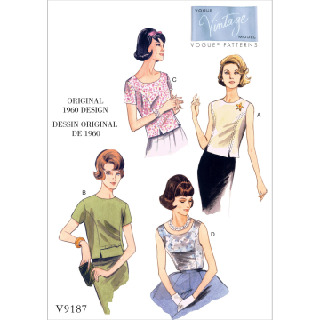 Pattern Vogue 9187 Top, Dui/En/Fr
