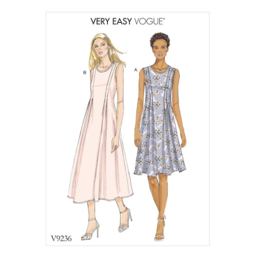 Patron Vogue 9236 robe, taille 40-48, en français