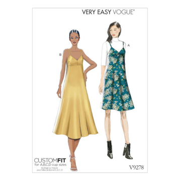 Patron Vogue 9278 robe femme, taille 32-40, en français