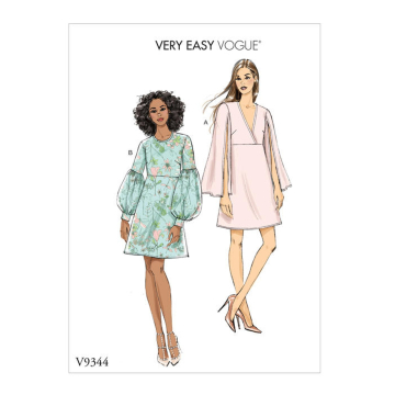 Patron Vogue 9344 robe, taille 32-40, en français