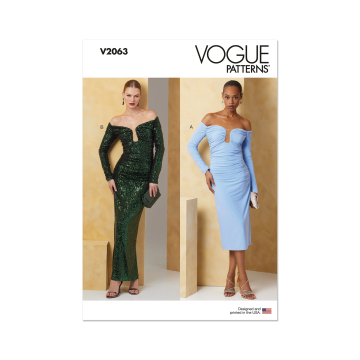 Sewing pattern Vogue Dress Ladies 2063 Size 34-42, En/Ger/Fr