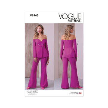 Naaipatroon Vogue broekpak 1943 maat 44-52, Dui/En/Fr