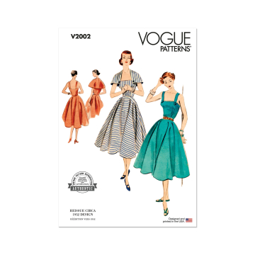 Naaipatroon Vogue 2002 Vintage jurk, maat 44-52, Dui/En/Fr