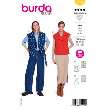 Schnittmuster Weste, Burda 5714