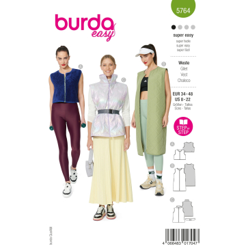 Patron Burda 5764 veste femme, version papier, en français