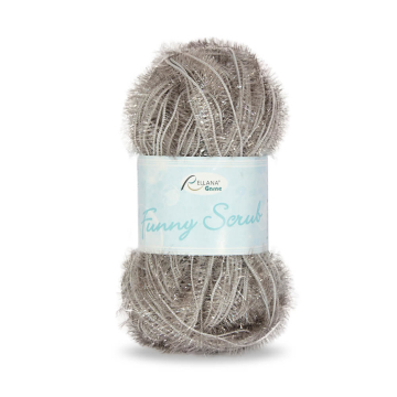 Scrub yarn Rellana Funny Scrub, 14 lichtgrijs