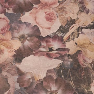 Scuba Peach Touch vintage flowers, beige