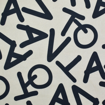 Scuba Suede Alphabet, zandkleurig