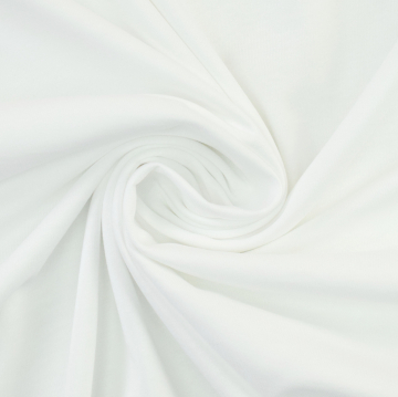 Tissu jersey simple uni, blanc