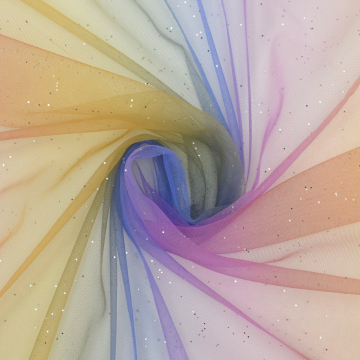 Soft Tüll Farbverlauf Glitzer, multicolor lila
