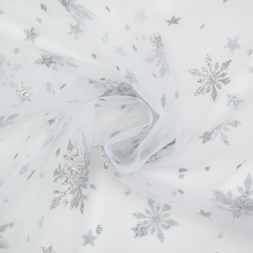 Soft tule frozen chrystals, wit