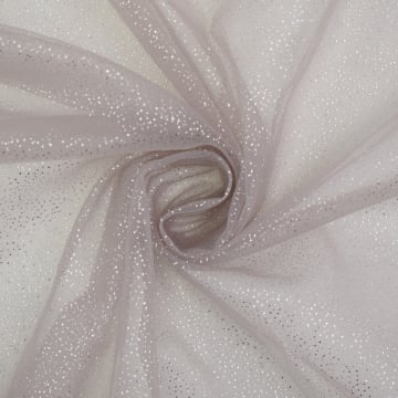 Soft tule glitter, taupe