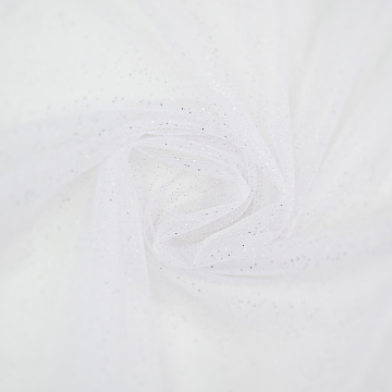 Soft tule glitter, wit