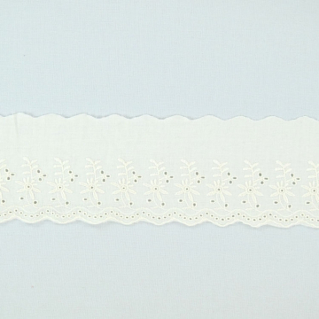 Einfassband aus Spitze ca 4,5 cm Breit METERWARE Weißes Spitzenband 