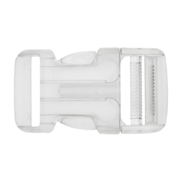 Fermoir clip plastique 30mm boucle Bouclip, transparent