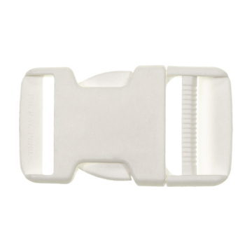 Fermoir clip plastique 30mm boucle Bouclip, blanc