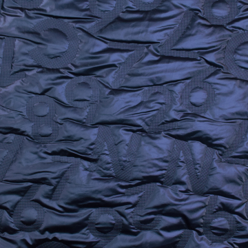 Doorgestikte stof Numbers, donkerblauw
