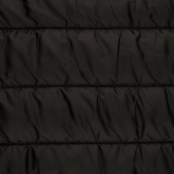 Doorgestikte stof Stripes, zwart