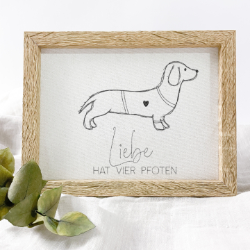 Fichier modèle broderie Un amour de chien Teckel Beemybear