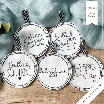 Fichier modèle broderie Rentrée des classes Beemybear