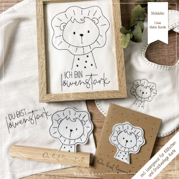 Fichier modèle broderie Lion – petite troupe Beemybear