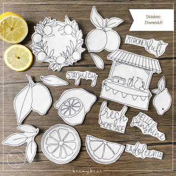 Fichier modèle broderie Parfum citron Beemybear