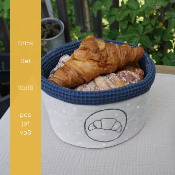 Fichier modèle broderie Croissant avec messages DIY Hunger