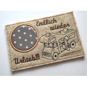Fichier modèle broderie Sous-verre caravane Fadenstark