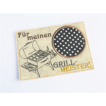 Fichier modèle broderie Sous-verre barbecue Fadenstark