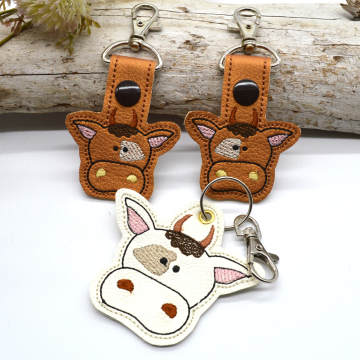 Fichier modèle broderie Porte-clés vache Fadenstark