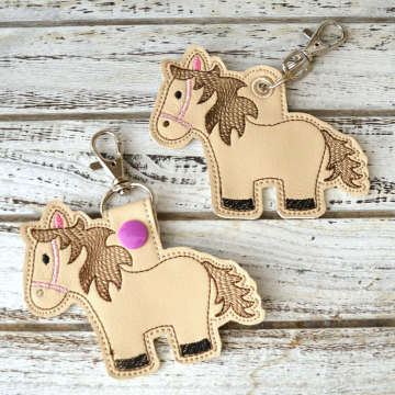 Fichier modèle broderie Porte-clés cheval Fadenstark