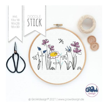 Borduurbestand GroWiDesign Blumenwiese, Duits
